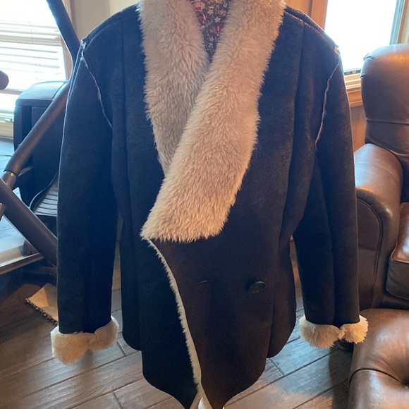 Vintage Neiman Marcus Faux Shearling Jacket Women’s Sz Small Excellent condition - Picture 4 of 11